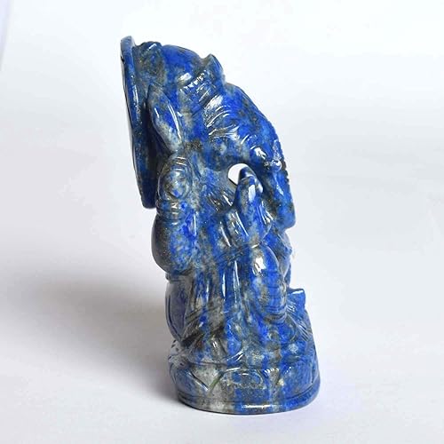 Miniatura 2 de Estatua de Ganesha de lapislázuli aproximadamente 750.00 Ct Dios Ganesh, estatua de Ganpati, ídolo del Señor Ganesha - Artículo de regalo Showpiece,