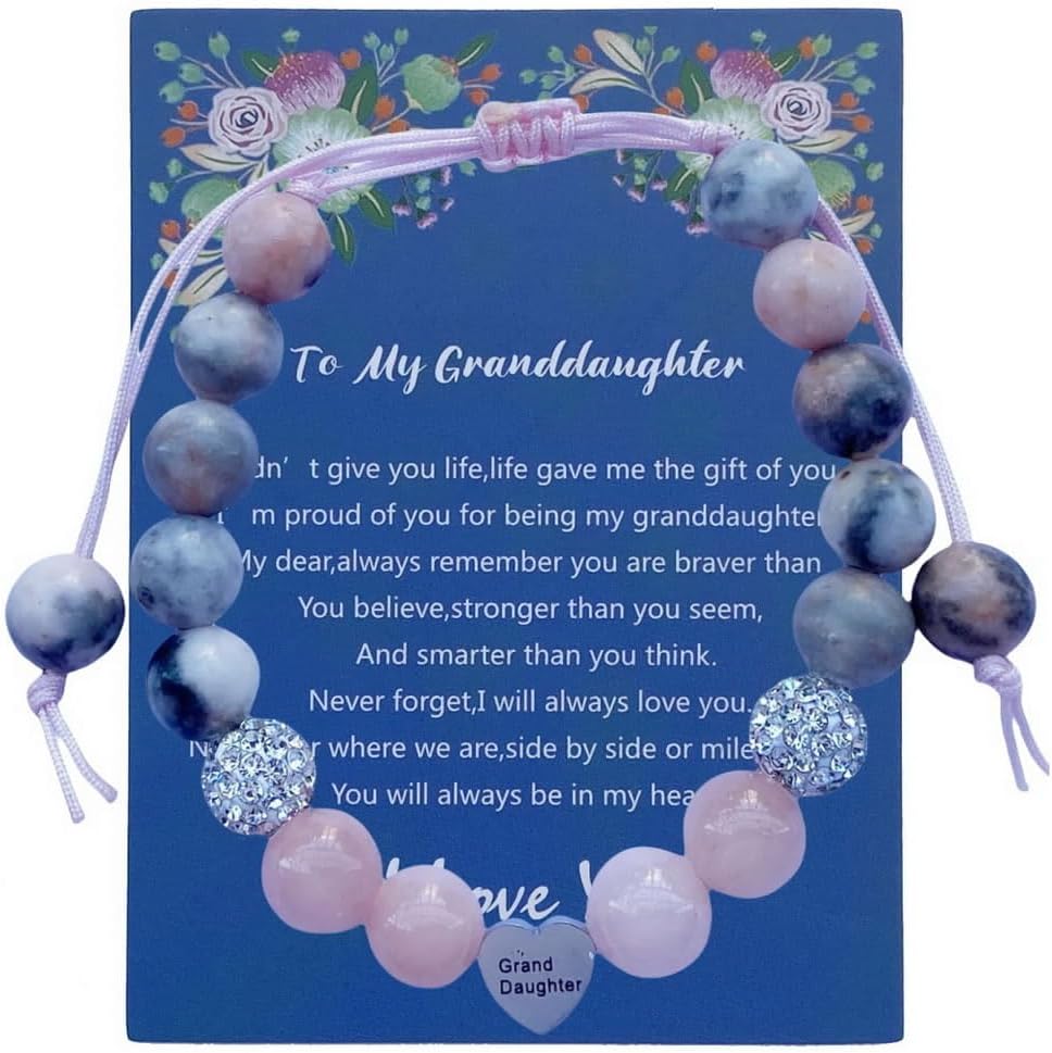 DOLON Handmade Beaded Gift for Granddaughter Bracelet Jewelry image 2