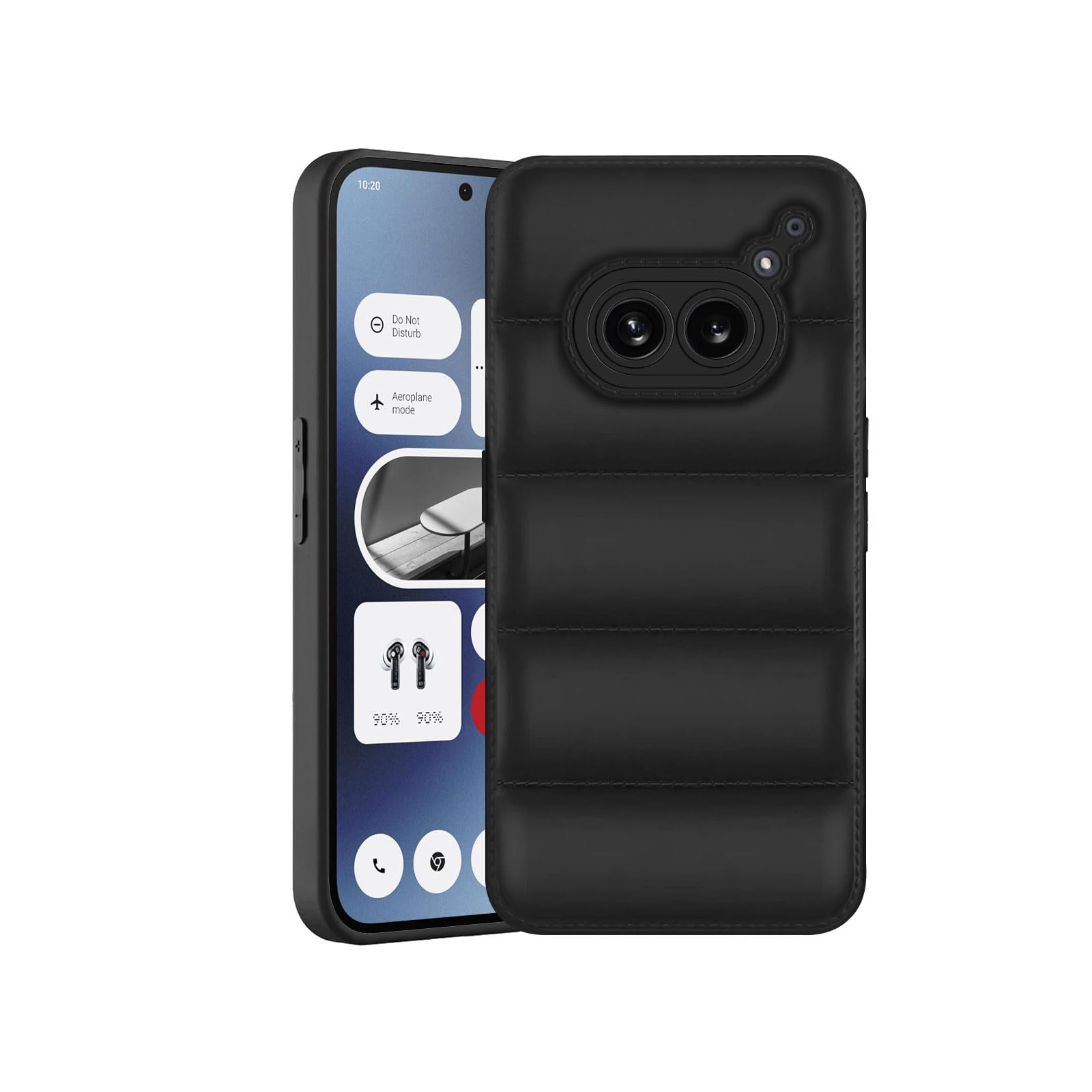 Plus Puffer Case Camera Protection Soft Back Cover for Nothing Phone 2A 5G - Black (B0CYCNDHC5) Amazon Price History, Amazon Price Tracker