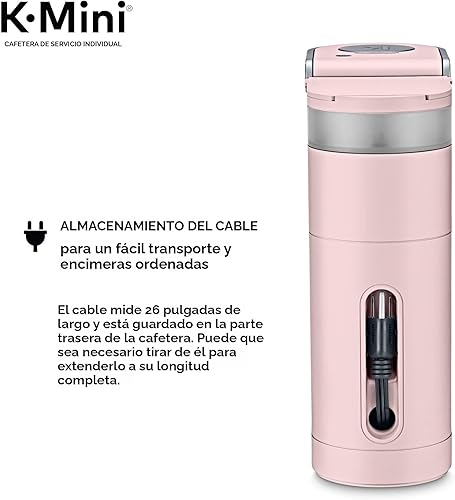 Miniatura 5 de Keurig K-Mini - Cafetera de cápsulas K-Cup de una sola porción, tamaño de 6 a 12 onzas, con almacenamiento de cable, perfecta para espacios