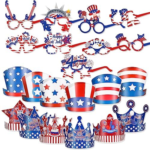 Amazon.com: DPKOW 30PCS Fourth/4th of July Party Favors, Patriotic ...