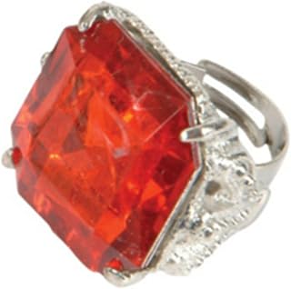 Rhode Island Novelty Deluxe Jumbo Adult Vintage Hollywood Starlet Costume Red Rhinestone Bling Ring