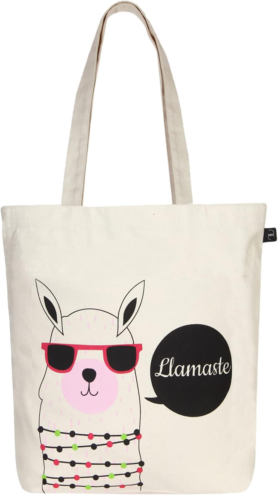 Eco RightEcoRight 100% Organic Canvas Tote Bag with Zip, Eco-friendly Small Tote Bags for Women for Christmas, Travel, Beach & Shopping