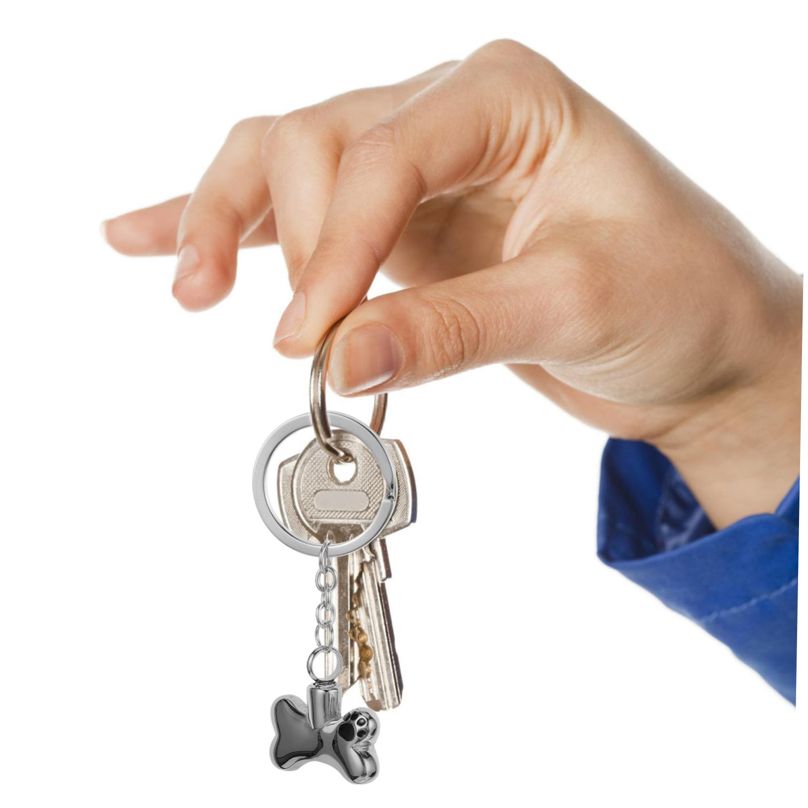 INOOMP 5 Pz Portachiavi con Osso di Cane Portachiavi con Collana a urna Portachiavi di simpatia Ciondolo Urna Memoriale Portachiavi con urna Portachiavi urna di Cenere