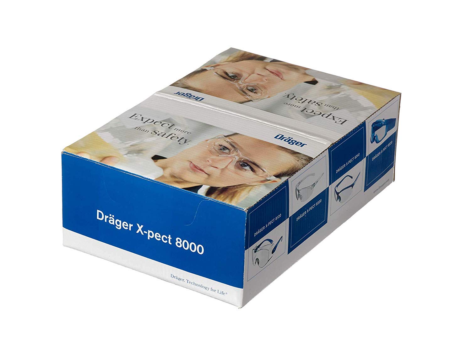Dräger Schutzbrille X-pect 8515-6 Stück | Staubdichte beschlagfreie Vollsichtschutzbrille - für Baustelle - Labor - Werkstatt