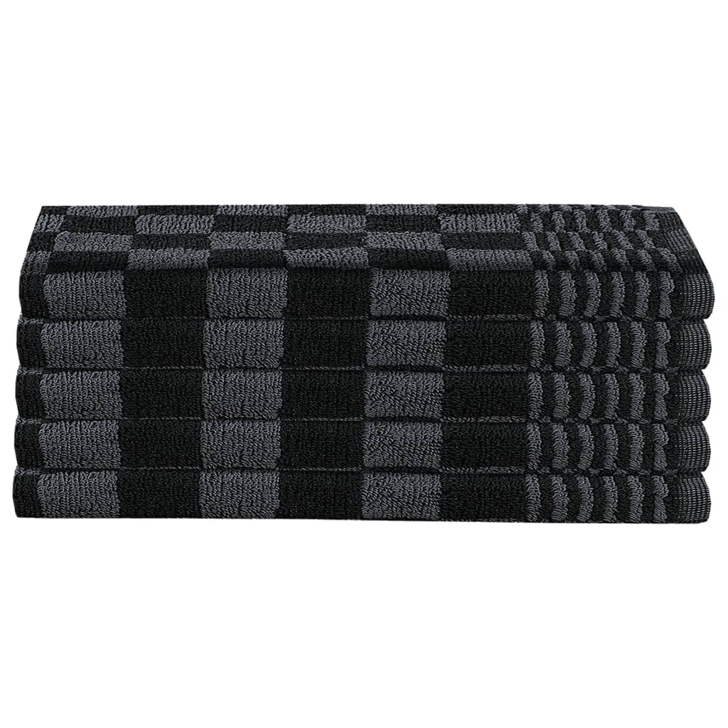 Juego de toallas de algodón negro y gris, 20 piezas, juego de toallas para baño