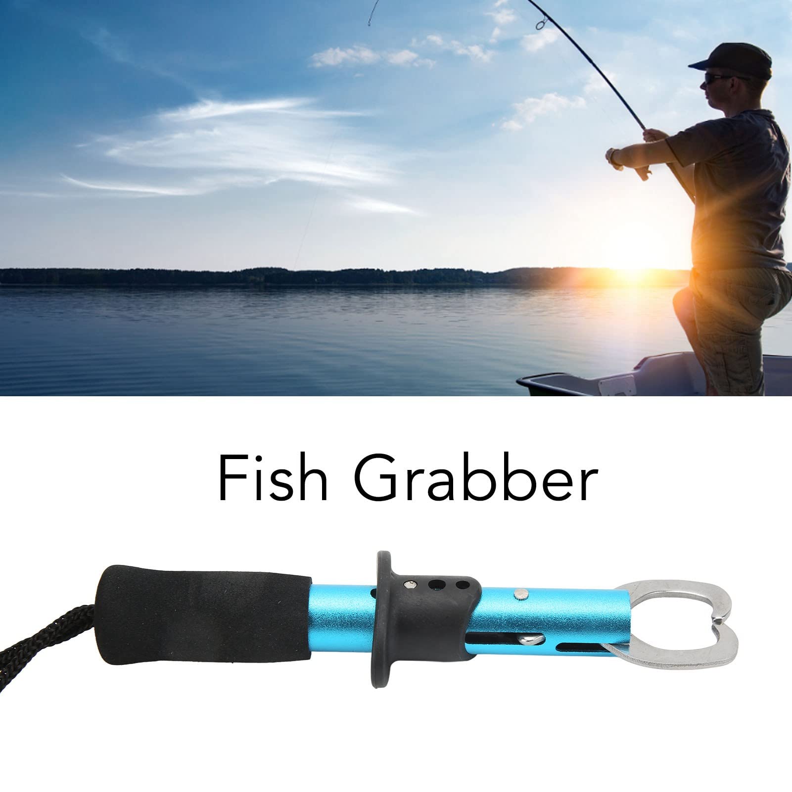 Pince à Poisson Inox - Lip Grabber Avec Poignée Antidérapante, Mâchoire Fermée, Anti-corrosion, Idéal Pour Retirer Les Hameçons