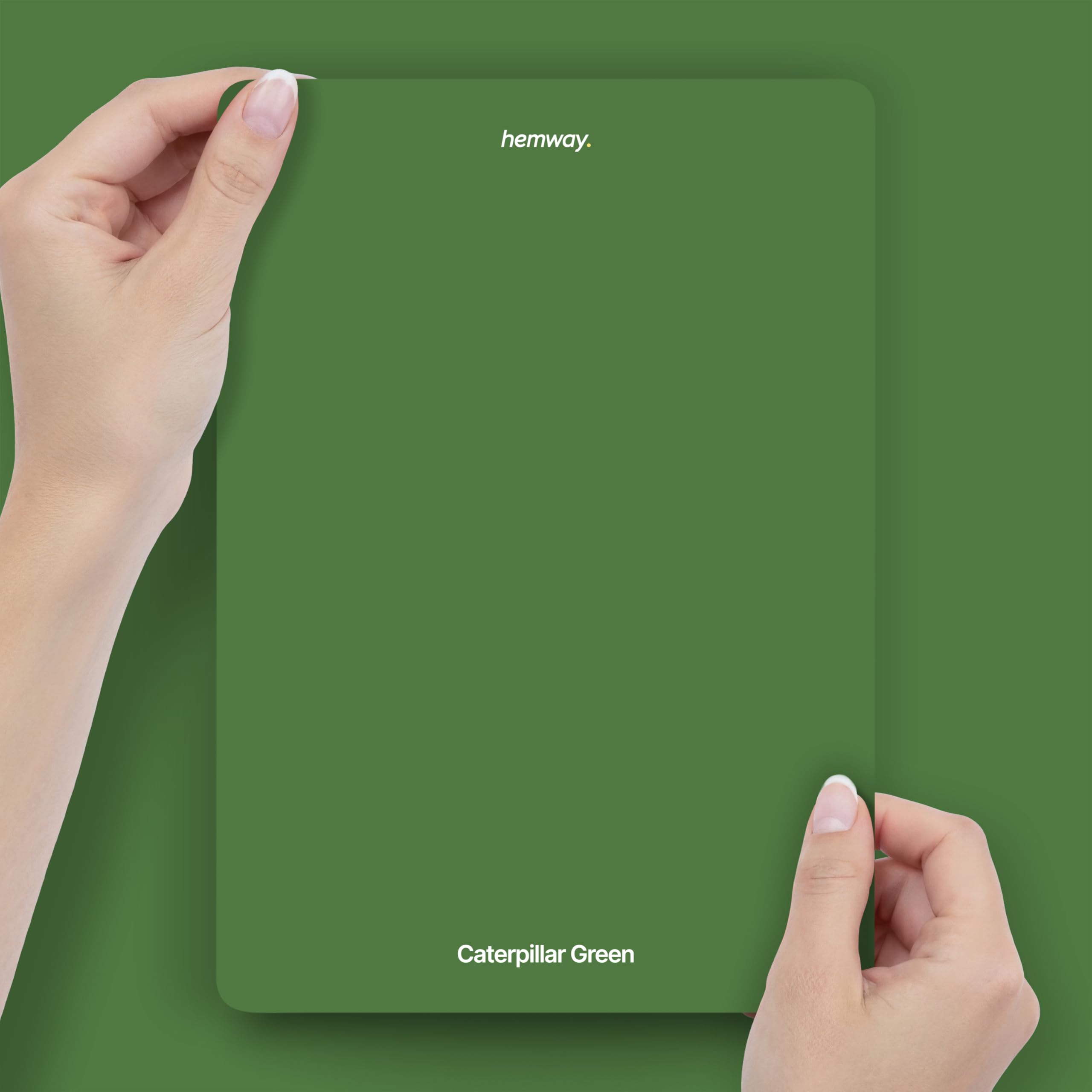 Hemway Caterpillar Green Peel & Stick Sample Chalk Paint | A5 Accurate Colour Swatch, Mess-Free Alternative to Paint Tester Pots, Easy To Use, Eco-friendly, for Interior Furniture & Walls