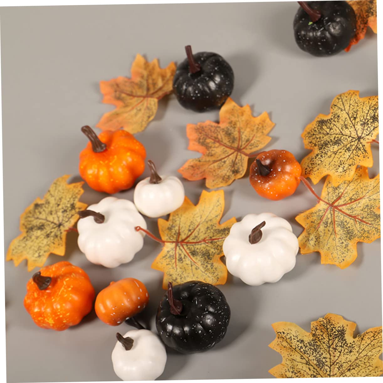 Alipis 5 Sätze Kürbis-Ahornblatt Halloween Party Halloween Dekoration für freundinen wohnzimmerdeko künstliche Kürbisdekore Lichter Hausbedarf Thanksgiving-Dekoration Seidentuch