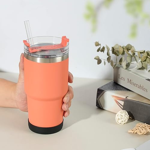 Miniatura 5 de 8 popotes de repuesto para Stanley Cup de 14 onzas y 20 onzas, popotes de plástico duro y grueso para popote Stanley Cup, reutilizables de 20 onzas,