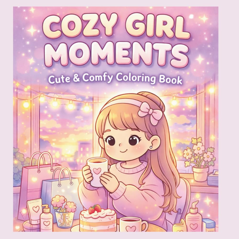 Cozy Girl Moments: Cute & Comfy Coloring Book
