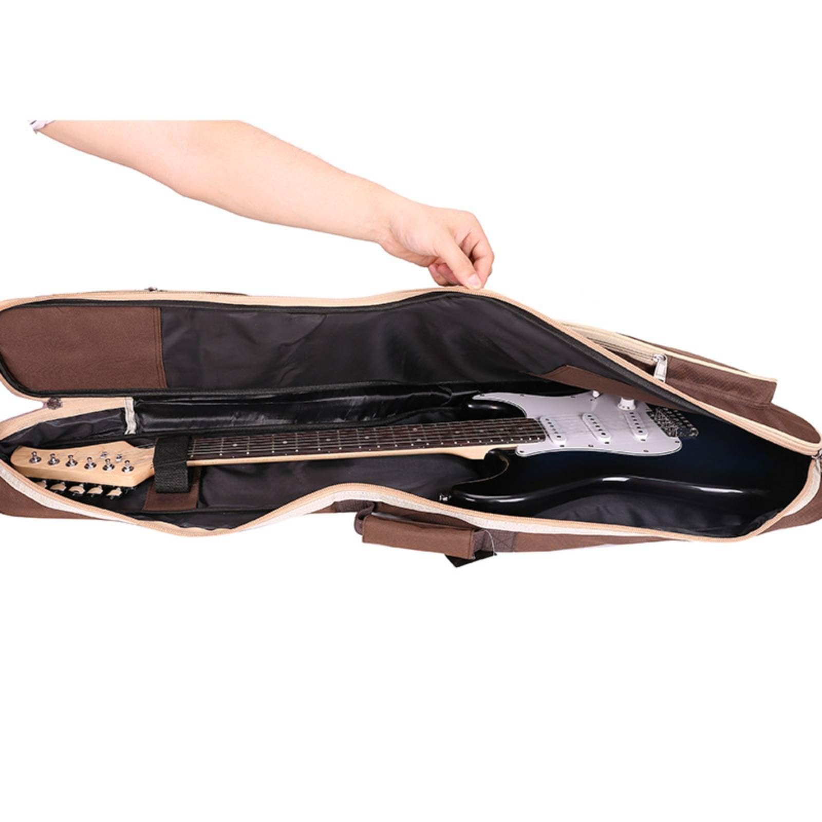 Gig Bag Capiente Custodia Morbida Regolabile Borsa per Studenti di Musica, Array, Elettrochitarra Borsa Nero
