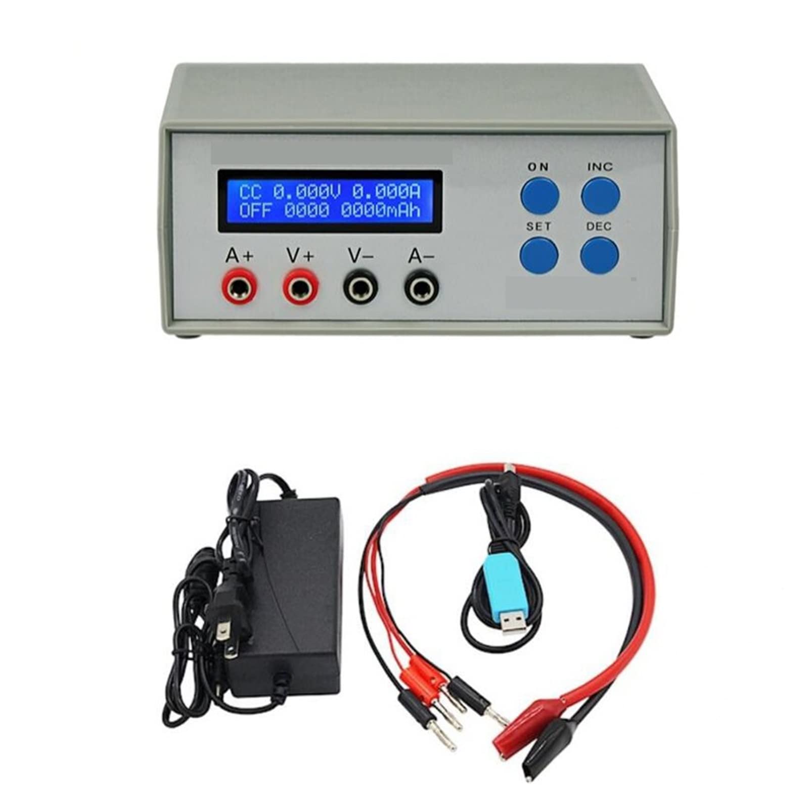 VCHICS Probador de Carga electrónica, EBC-A05 + Capacidad de la batería Rendimiento de Potencia Cargador de Prueba de Carga electrónica for computadora de batería móvil Salida de 5V Fácil de Usar