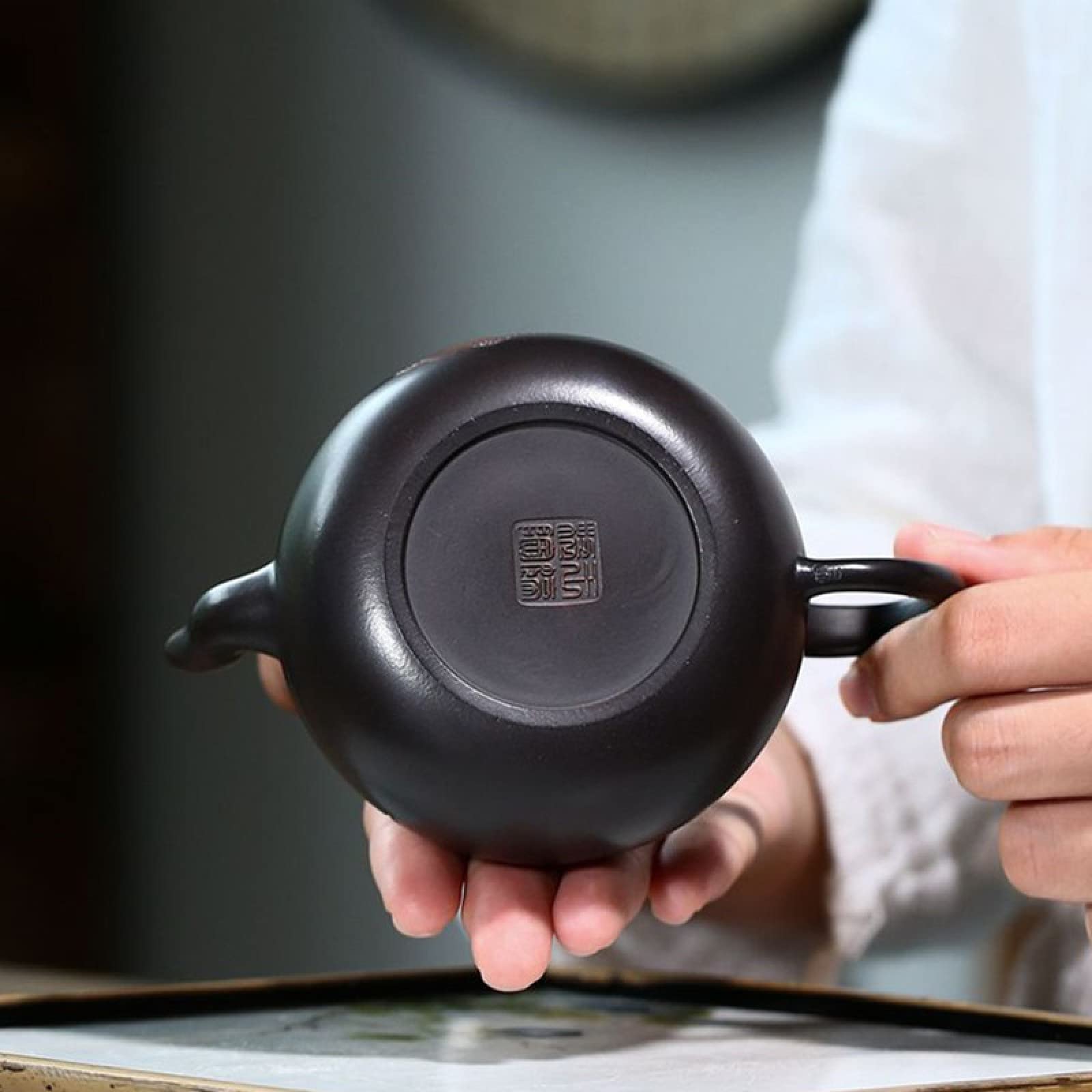 Kung Fu Teaware Tetera De Arena Púrpura Yixing De 190 Ml, Tetera con Filtro De Barro Negro