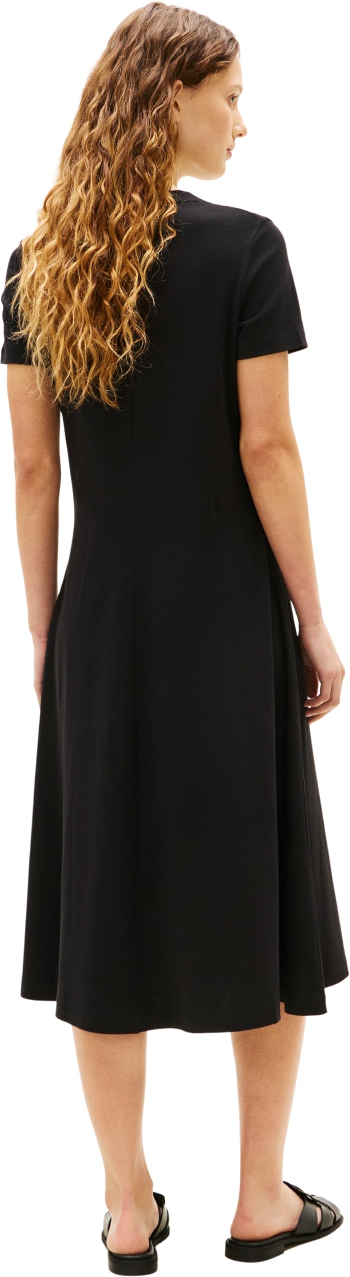 Tommy Hilfiger Damen Interlock F&f Midi Dress Ww0ww50825 Ausgestelltes Kleid (1er Pack)