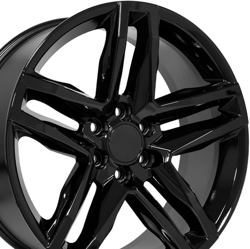 OE Wheels CV34 22 Inch Rim Fits Silverado 1500 Trail Boss Style 6x139.7 22x9 Gloss Black - Hollander 5911 (1)