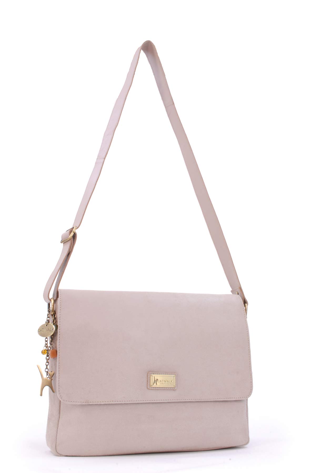 Catwalk Collection Handbags - Damska Duża Torba Listonoszka - Torebka na Laptopa 14-15 Cali i Notesy A4 - Postarzana Skóra - Sabine L