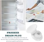 NUOBESTY 3pcs Freezer Drain Plugs Refrigerator Drainage Plug Rubber Hole Stoppers for Chest Freezers Leak Prevention and Easy Cleaning