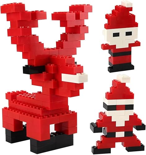 Miniatura 4 de Feleph 320 piezas de ladrillos rojos de 2 x 4, bloques de construcción, juego creativo clásico, accesorios de juguete compatibles con 3001 marcas de