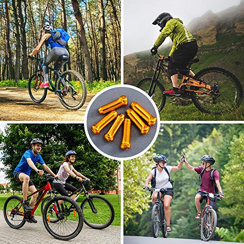 Hzjd 48Pcs Bike Cable End Caps, Cable End Crimps, Cable Caps For Bike Shift Alloy, Bicycle Brake Cables End Caps, 6Pcs O-Ring Brake Cable Rubber Donuts #TOP5