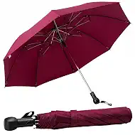 Compact Folding Umbrella Windproof Automatic Open Travel Rain Umbrella | Windproof 8-rib frame,42 inch canopy,auto open,black umbrella for backpack, car, work, school, travel and daily gifts