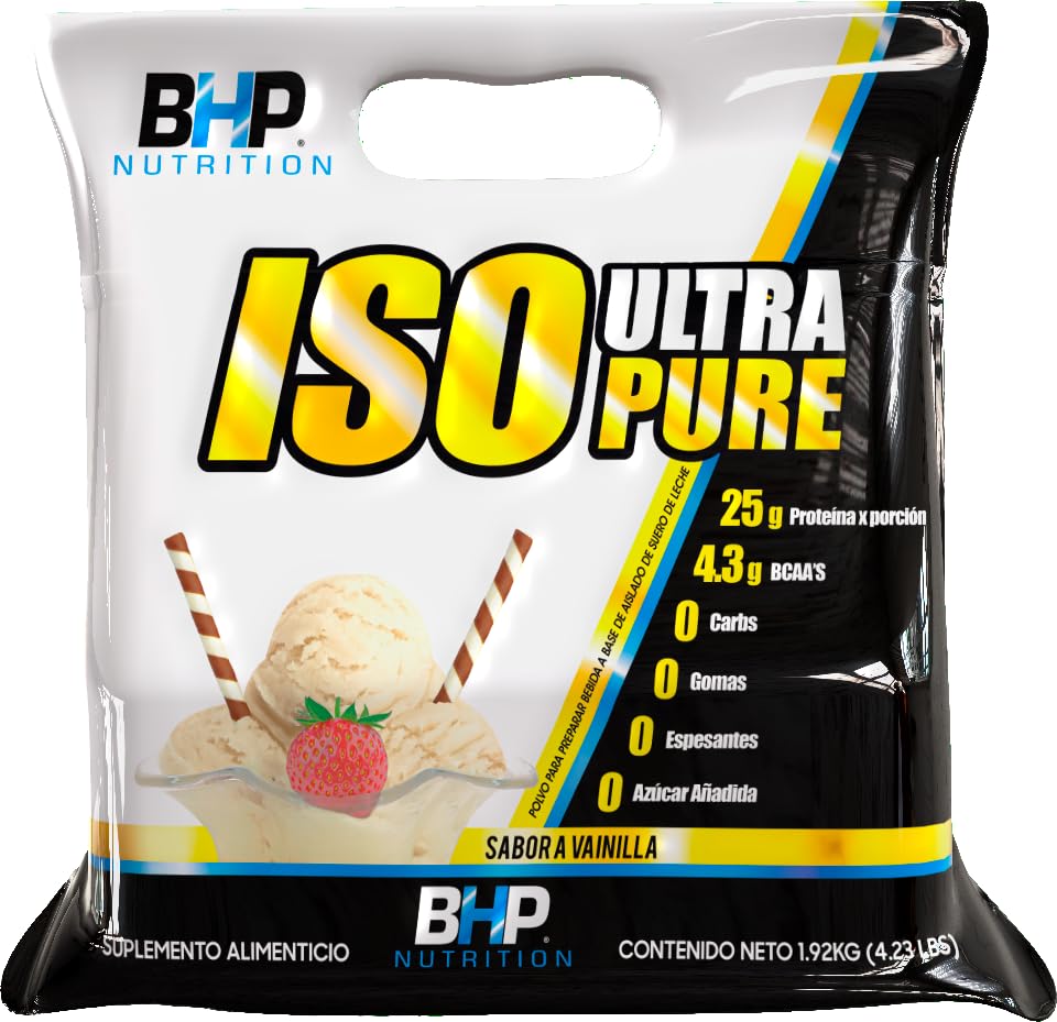 Proteínas, Bag Iso 4.2 lbs proteina cero carbos aislada de suero de leche (vainilla)