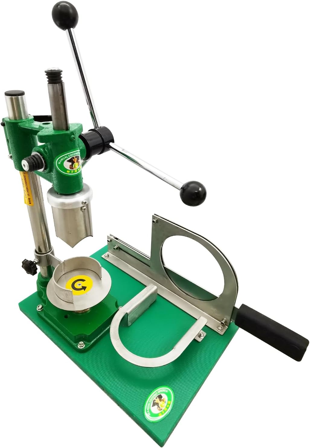 Coconut Opener Machine Manual Coconut Cutter Opening Tool Peeler Hole Opener with 3 Handles