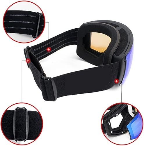 Miniatura 5 de Máscara de esquí deportiva para hombre patinaje mujer gafas de montaña snowboard gafas magnéticas motos de nieve gafas de esquí de invierno