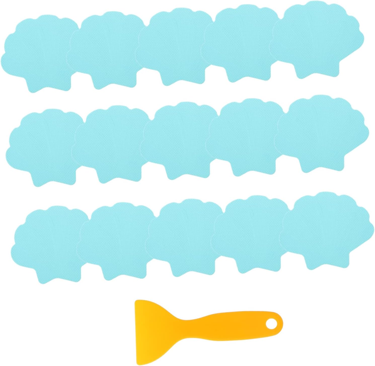 Blue PEVA Shell Anti Slip Bath Stickers for Boys and Girls Bathtub