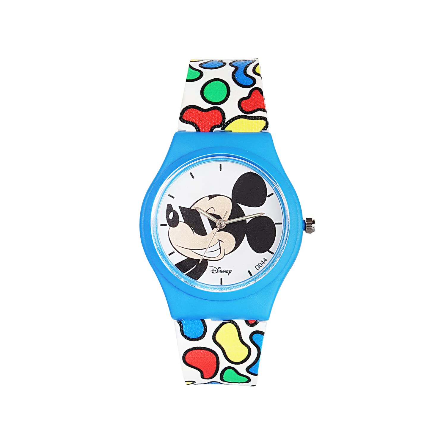 Disney Mickey Mouse Character for Kids Round Analogue Wrist Watch | Birthday Gift for Boys & Girls - Age 3 to 12 Years (Mickey Mouse Blue & White) (B09NQ75BF1) Amazon Price History, Amazon Price Tracker