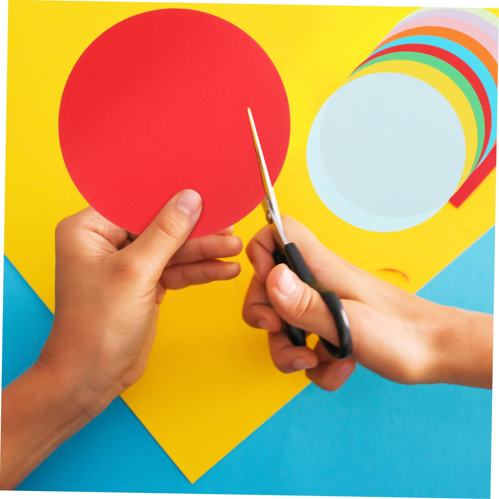 500 Blatt Rundes Origami Papier in Pastellfarben Leicht zu Falten und Widerstandsfähig gegen Zerknittern für Bastelarbeiten und Dekoration für Kinder und Anfänger