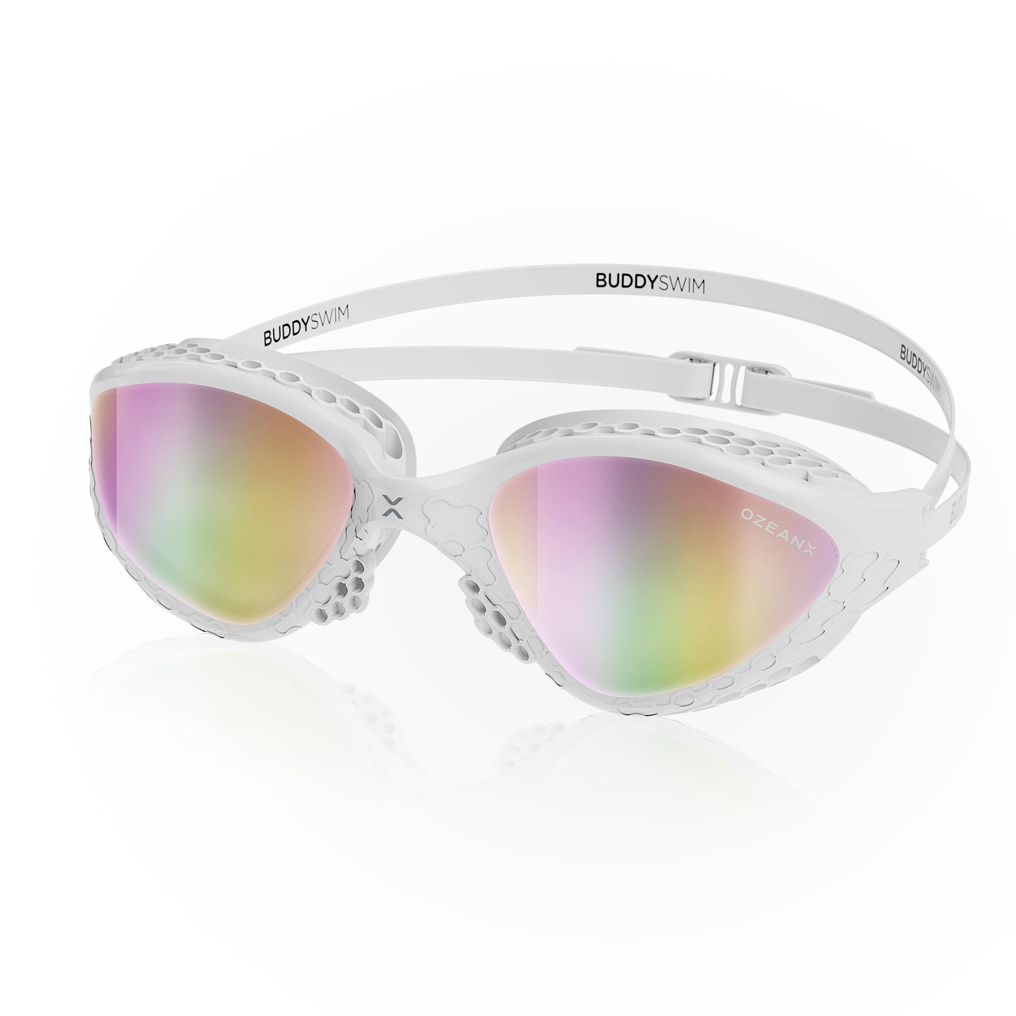 BUDDYSWIM Swimming Goggles OzeanX, Antifog with Panoramic XVISION Lenses. Protection UV400. Hydrodynamic Fit. Open Water Goggles — image 1