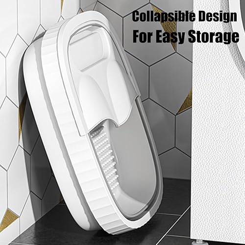 Miniatura 3 de Huniupore Lavabo de pie plegable para remojar los pies, bañera plegable para remojar pies, cubo de plástico resistente y duradero con masaje, bañera