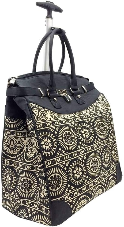 Aztec Rolling Travel Tote Foldable Carry-On