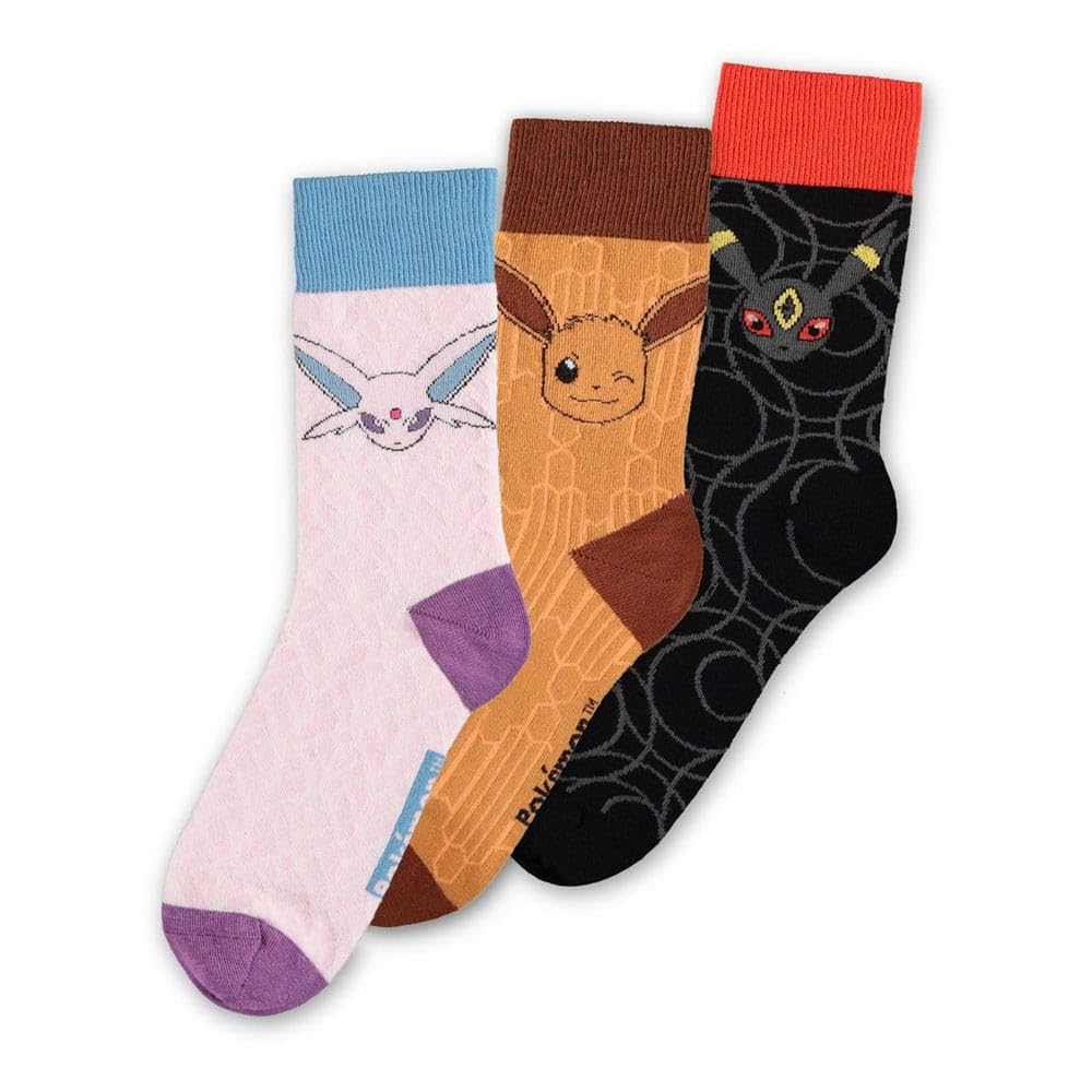 Calcetines de Pokémon Eevee para mujer pack multicolor de algodón y elastano 4