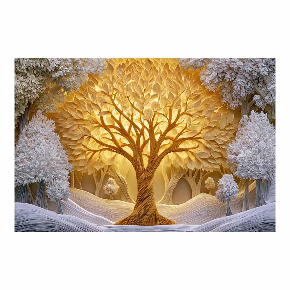HOQIU Tree Wall Art Color Fall Tree artwork, home canvas prints, for Bathroom Living Room Bedroom(Multicolor)-80x120cm Unframed