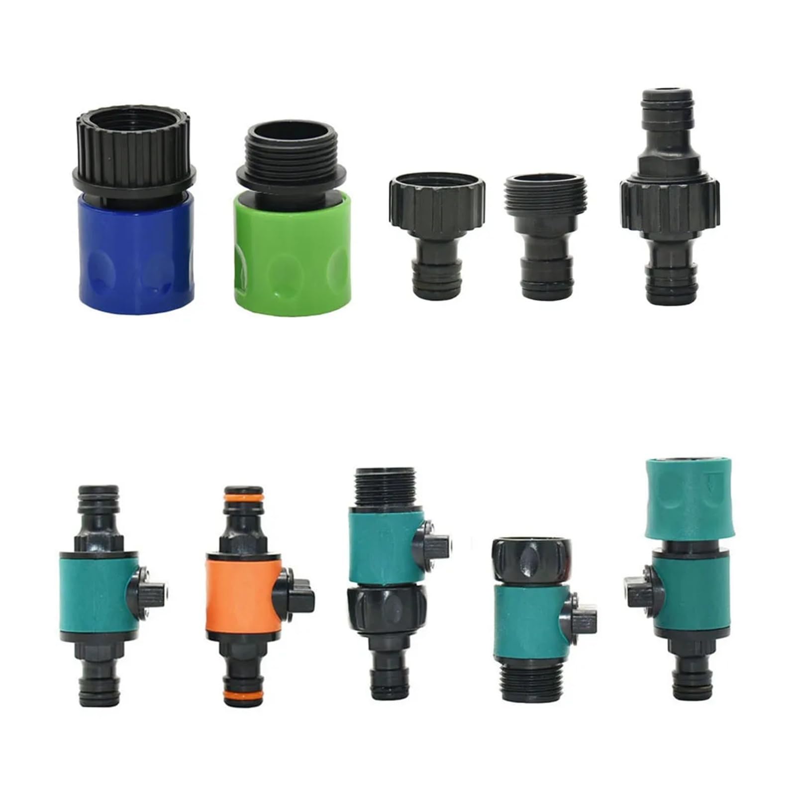 Raccordo rapido per tubo maschio da 3/4 di pollice per irrigazione a goccia da giardino, compatibile con Euro e USA, resistente raccordo giallo per soluzioni di irrigazione efficienti