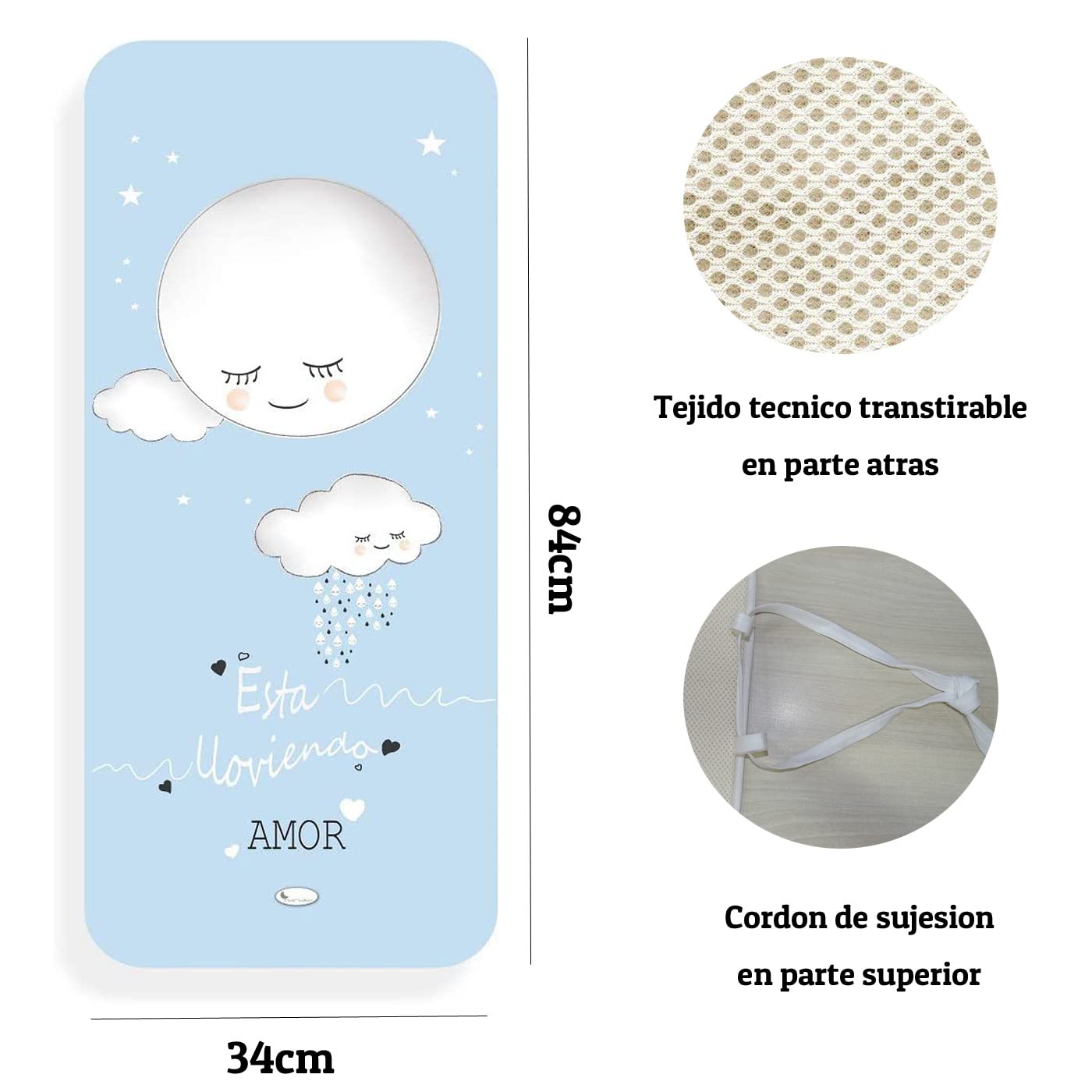 Colchoneta Para Silla De paseo Universal, Transpirable Ideal Para Verano Cochecitos (DC033B) — view 2
