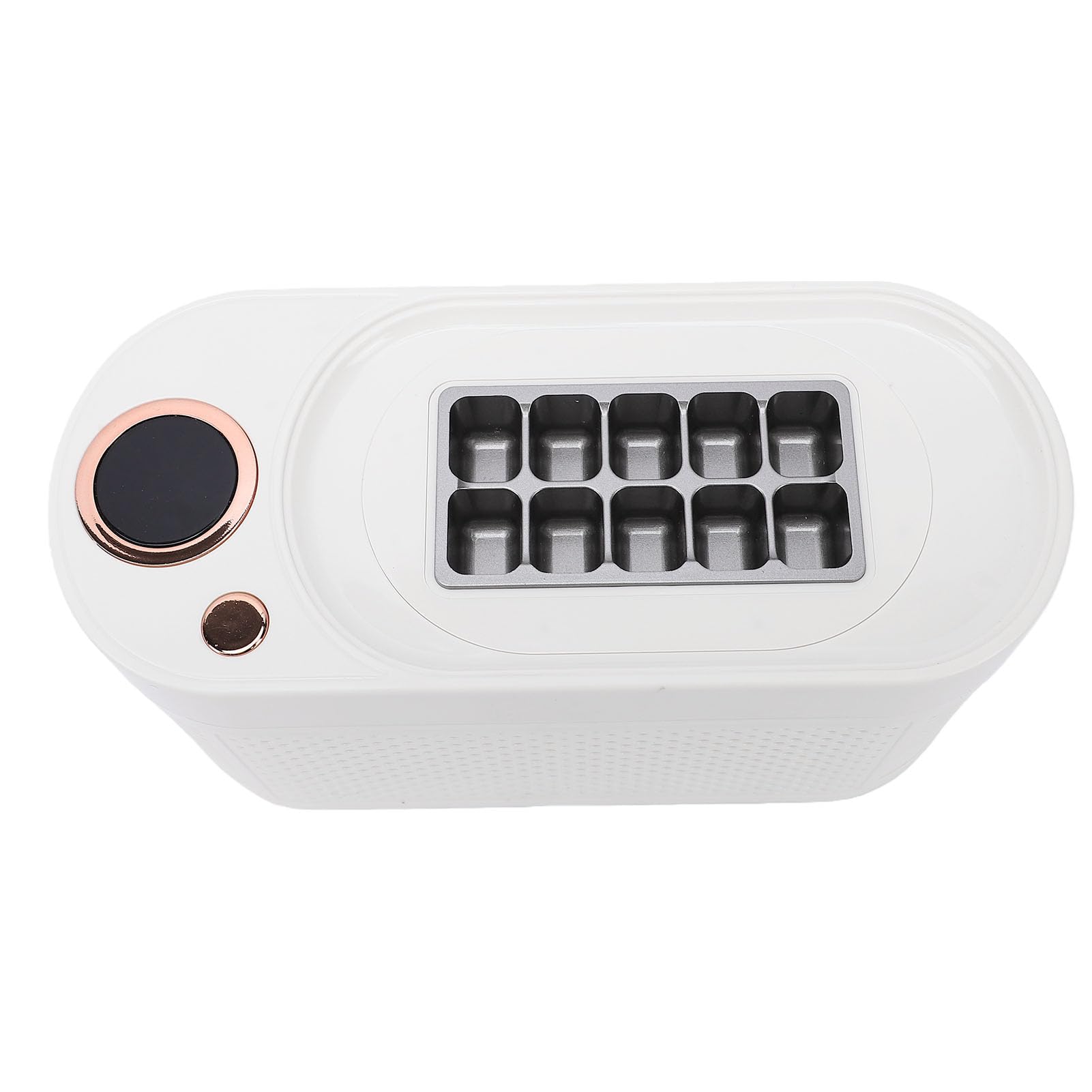 Brrnoo Mini Ice Maker Macchina per il Ghiaccio da Banco Macchina per Ghiaccio Portatile con 10 Cubetti in 15 Minuti Contenitore per Automatico a Doppia Alimentazione per (Spina europea)