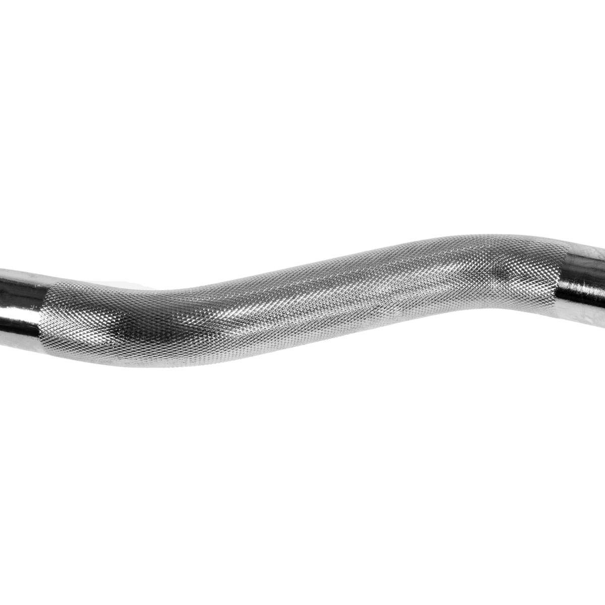 MOVIT SZ Barre curl Professionnelle en Forme de, 30mm STANDARDNORM, Choix: 120cm (7kg) ou 130cm (8kg), chromée ou Noire, Fermeture étoile ou Fermeture Ressort, Barre curl d'haltère
