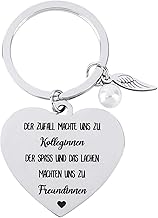 COLOFALLA Keyring for Colleagues, Heart, Farewell Gift, Farewell Gift, Engraved Friendship Gift, Thank You, Lucky Charm for Birthday, Christmas, Retirement, a