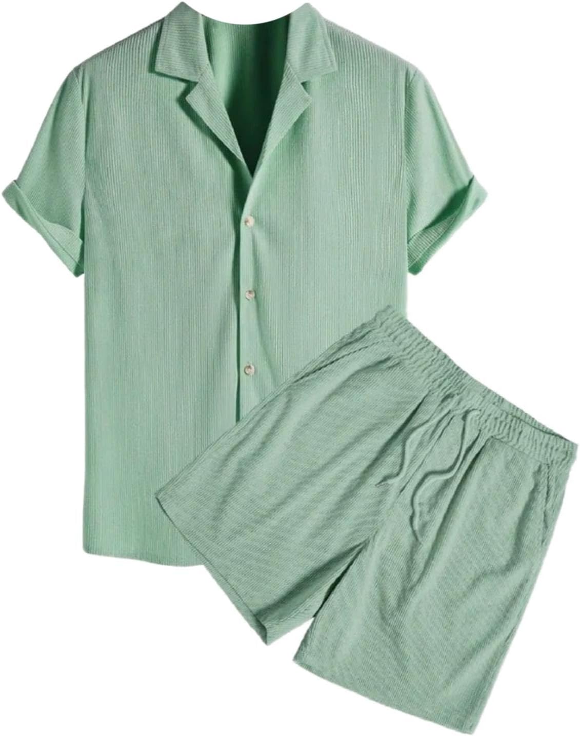 Men's Casual Shorts Corduroy Multi Pocket Drawstring Bottoms Loose Fit Summer Pants