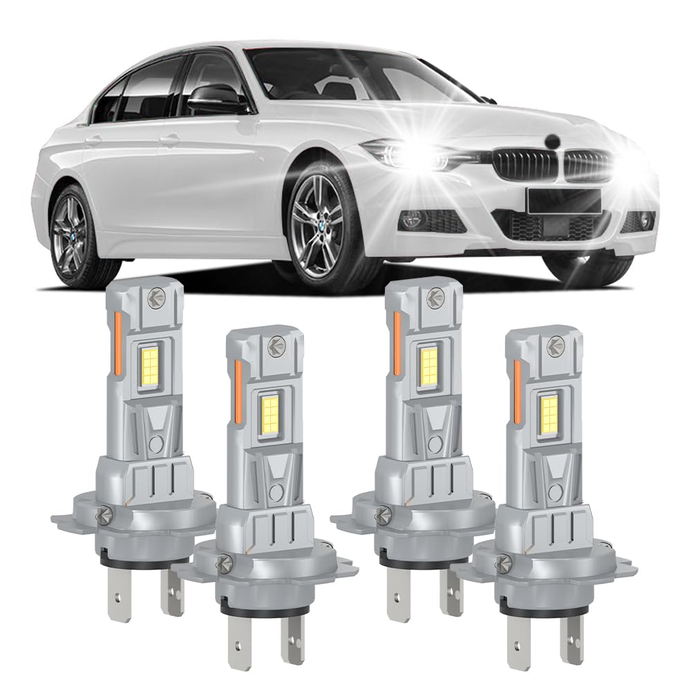 LSLIGHT For BMW 320i 323i 325i 328i 328D 330E 335i 335is 335D 340i 2007 2008 2009 2010 2011 2012 2013 2014 2015 2016 Light Bulbs, H7 H7 High Low Beam,
