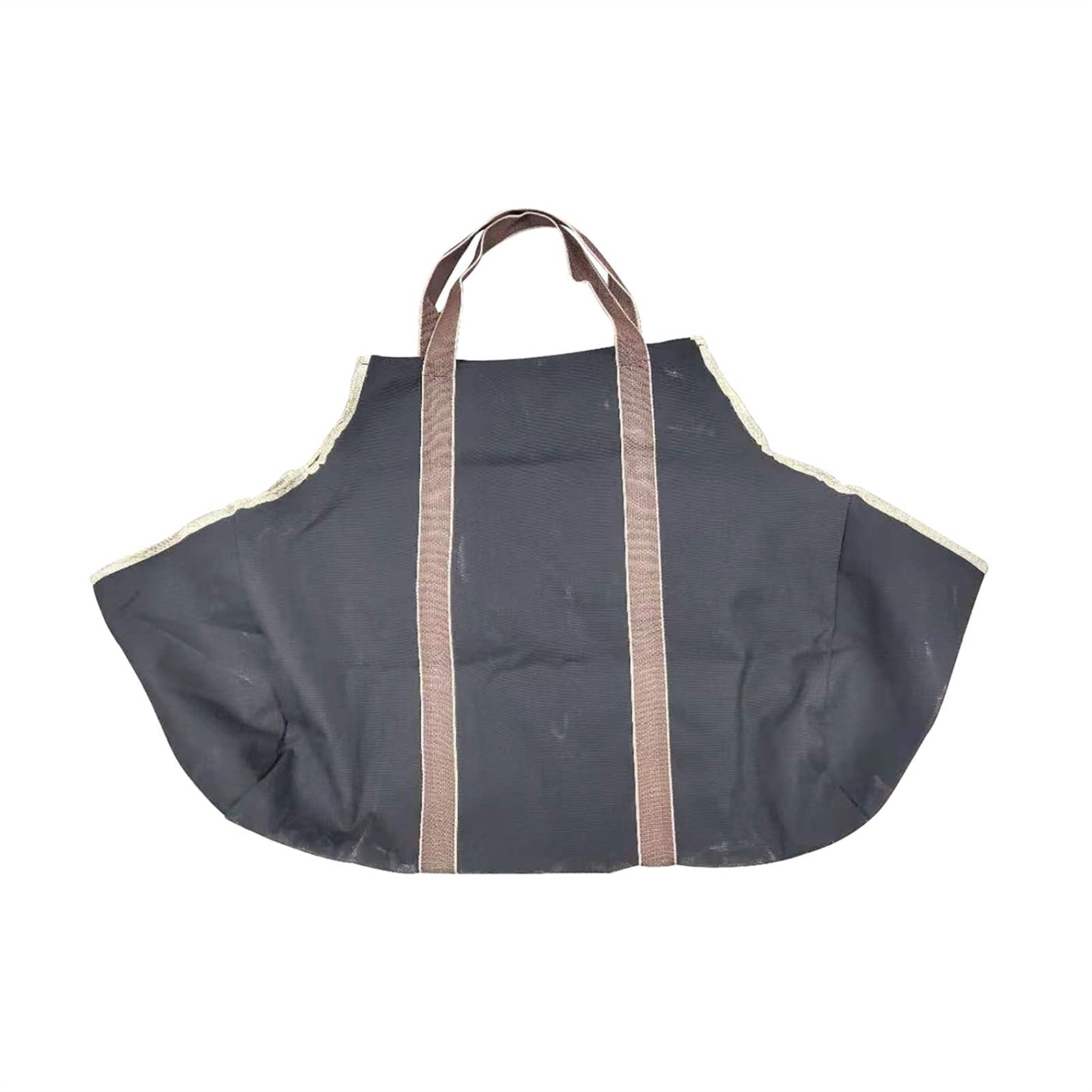Canvas Firewood Log Carrier, Firewood Tote Bag Canvas Black Outdoor Hearth Fireplace Camping Log Carrier Storage