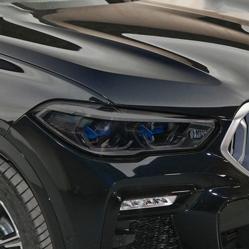 2 Pezzi Auto Faro Tinta Nero Pellicola Protettiva Vinile Protezione Adesivo TPU Trasparente, per BMW X6 G06 2020 - Accessori