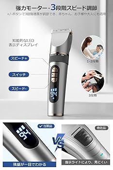 Amazon | バリカン メンズ 電動バリカン 【プロ仕様 LED電量