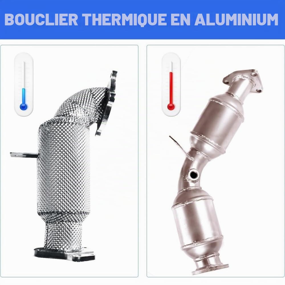 Garde-boue 100 cm x 40 cm en aluminium Isolation thermique du moteur Protection thermique pour voitures, voitures de course, motos