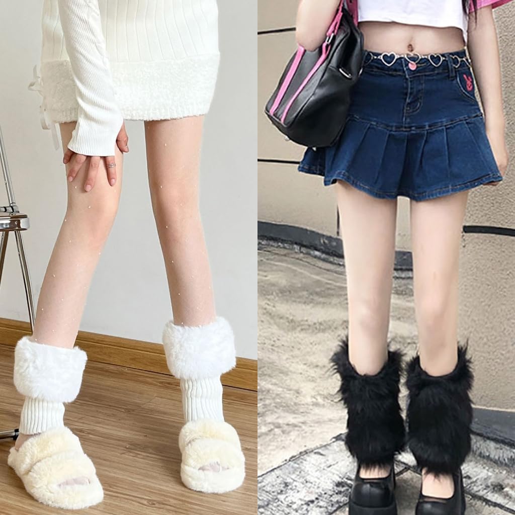 Women's Knitted Winter Warm Leg Warmers Long Socks Boot Cuffs Legging Pads Knee Brace Pads Calf Warmers Sleeves