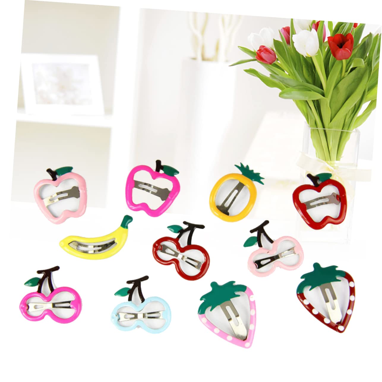 Mikinona 30pcs Womens Hair Accessories Fruit Hair Clips for Girls Kids Hair Clips Girls Metal for Women Fruit Printed Womens Watermelon Modeling A15 - Image 3
