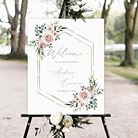 Vista 15 de Letrero de bienvenida de boda personalizado, letrero de boda personalizado con nombres y fecha, elegante tablero de bienvenida minimalista